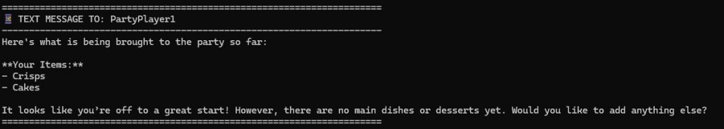 Testing the new bot as an admin using my Simulator test-harness